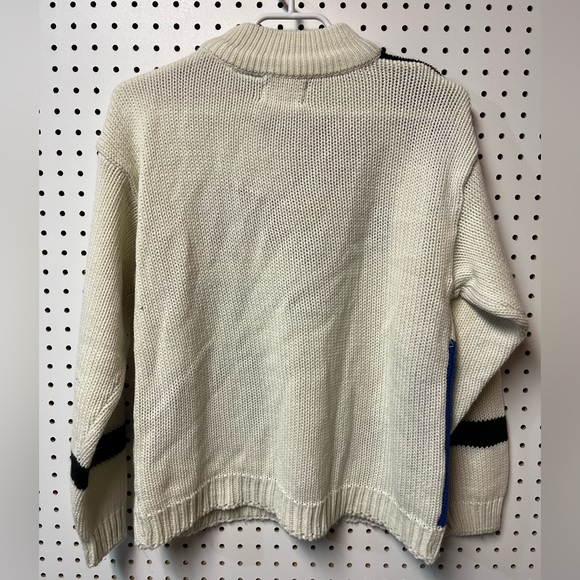 Retro Patterned Pullover Sweater Ladies Size M - Picture 2 of 3